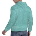 thumbnail image 6 of Lsque Teal Green Glitter Pattern Casual Men's Hoodie,Hooded Sweatshirt with Kangaroo Pocket,Pullover Hoodie-Small, 6 of 7