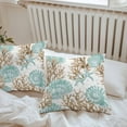 thumbnail image 5 of Outdoor Waterproof Pillow Covers Pack of 2, Teal Starfish Shell Brown Watercolor Coral Summer Coastal Decorative Throw Pillowcases Cushion Covers for Garden Patio Tent Sofa Couch, 24x24 inch, 5 of 8