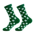 thumbnail image 2 of Bxsruta St. Patrick's Day Mid-Length Knitted Socks for Men and Women Festive Holiday Crew Socks, 2 of 5