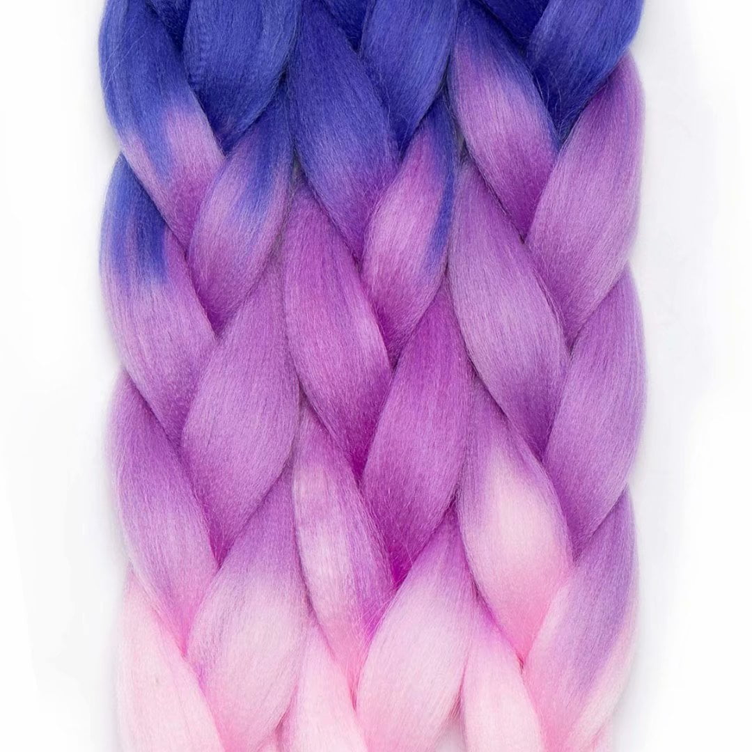 SEGO 3PCS/Lot Ombre Jumbo Braiding Hair Extensions Colored Hair Weave  Synthetic Crochet Twist Box Braid Hair Black/Pink/Blue/Purple Fake Hair  Extension for Women 