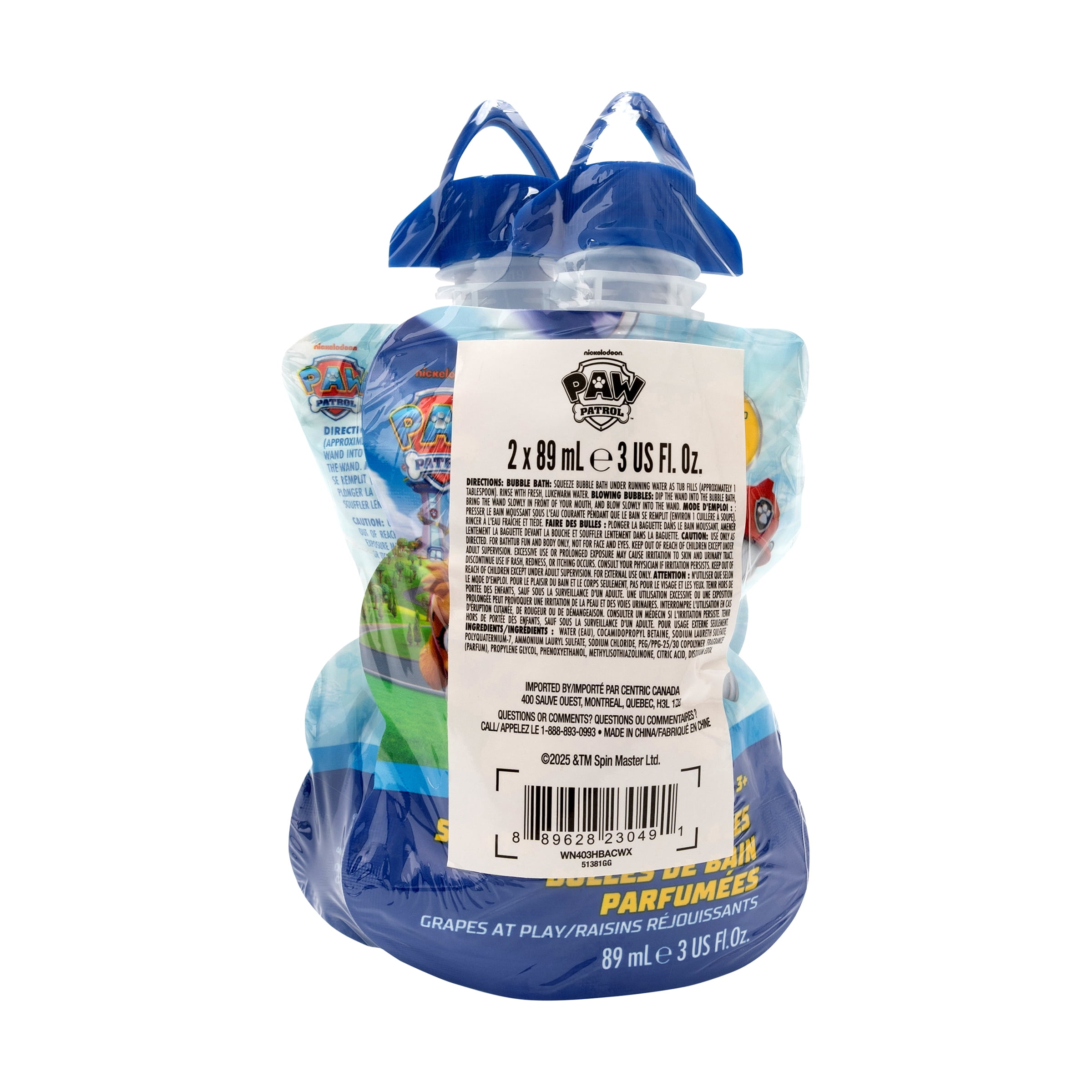 Paw Patrol Bubble Bath Wand 2 pack