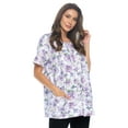 thumbnail image 2 of Casual Nights Women's Snap Front Smock Cobbler Woven Scrub Apron Top with Pockets, 2 of 4