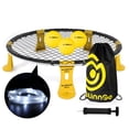 thumbnail image 1 of Roundnet Game, versión con 3 pelotas, disponible todo el día, juego de pelota de playa con tiras de luz, césped, playa, patio trasero, juego al aire libre para jugadores principiantes y profesionales, 1 of 7
