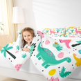 thumbnail image 3 of Homewish Funny Dino Twin Comforter Sets,Kawaii Wild Dinosaur Bedding Set,Pink,2-Piece,1 Comforter and 1 Pillowcase, 3 of 7