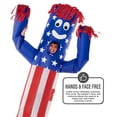 thumbnail image 4 of Morph Adult Inflatable Tube Man Costume Funny Blow Up Wavy Arm USA Flag Halloween Purple One Size, 4 of 7