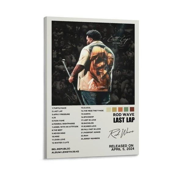 Rod Wave Last Lap Poster Album High Quality Music Poster For Bedroom Kitchen Bathroom Living Room Office Decor