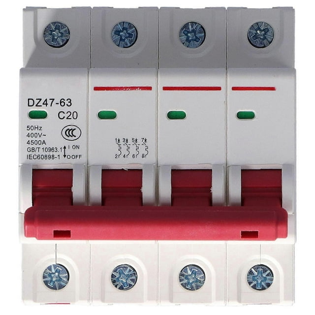 High quality Small circuit breaker 4P household air switch overload short