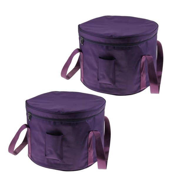 2x Estuche de Transporte Bolsa de Protección para Tibetanos de Cristal Piezas de Repuesto , Púrpura, 14 pulgadas Hugo Estuche de cuenco tibetano de 14 pulgadas