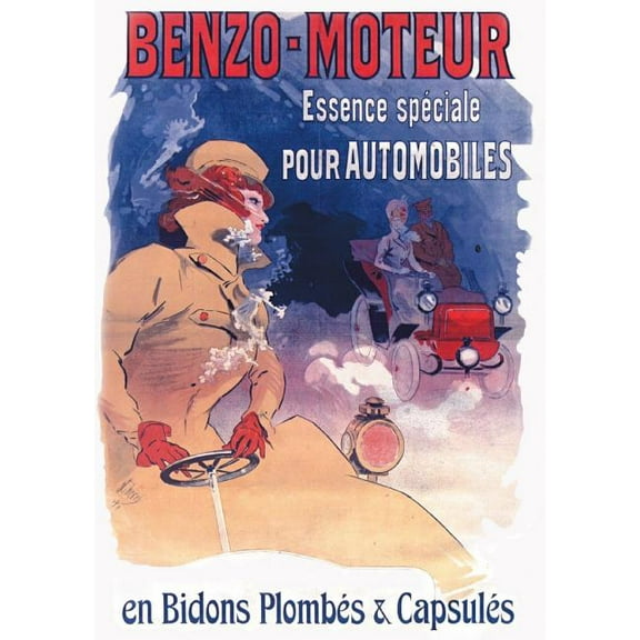 Bnf Affiches Carnet Blanc, Affiche Benzo Essence Automobiles, (Paperback)