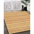 thumbnail image 2 of Ahgly Company Indoor Square Abstract Chrome Gold Yellow Abstract Area Rugs, 5' Square, 2 of 6