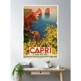 thumbnail image 2 of Capri, Italy - Vintage Travel Poster Poster Wall Art, Modern Wall Decor For Living Room Bedroom, 12x18 UNFRAMED, 2 of 3