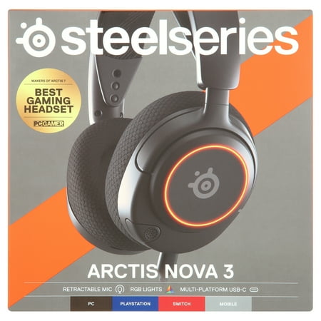 New SteelSeries Arctis Nova 3 Multi-Platform Gaming Headset - PC, PS5/PS4, Xbox Series X|S, Switch, Mobile
