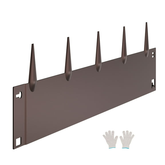 KFFKFF Metal Garden Border, Set of 5, 39 x 5 inches, Resistant to Rust, Flexible Landscape Edging, Robust Lawn Divider, Simple to Set Up, Brown Divider for Yard Pathway and Flower Bed