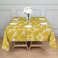 thumbnail image 3 of Orange Slices White Pattern Square Tablecloth,Waterproof Square Table Cover,Wipeable Spillproof Washable Table Cover for Home Kitchen Party Decor 60"x60"(152x152cm), 3 of 6