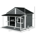 thumbnail image 4 of Pefilos 48" Outdoor Wood Dog House with Porch, Pet Kennel for Medium Dogs, Cabin Style Cat Shelter, 53 lbs, Gray, 4 of 6