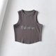 thumbnail image 5 of 2023 verano Y2K verde blanco moda mujer camiseta sin mangas Casual sin mangas flaco chaleco deportivo Sexy Club fuera del hombro mujer Crop Top, 5 of 5