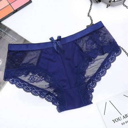 

Hunpta Underwear Women Sexy Lace Panties Women Bow Briefs Panties Lace Underwear