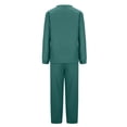thumbnail image 3 of Dazajoo Fuzzy Fleece Lounge Sets for Women 2 Piece Pajama Set Long Sleeve Crewneck Pullover with Drawstring Pants Soft Lightweight Sleepwear,Green,XXXXXL, 3 of 8