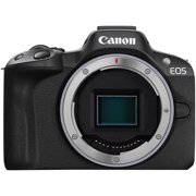 Canon EOS R50 Mirrorless Camera with RF 75-300mm f/4-5.6 Lens + 64GB Memory + Extra Battery + Camera Case + Tripod + More (19pc Bundle) (International Version)