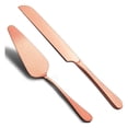 thumbnail image 1 of 2Pcs Juego de Cuchillos de Corte de Pastel de Acero Inoxidable, Set de Cuchillo para Pastel de Boda, Set de Acero Inoxidable para Servir Pastel de Boda Cumpleaños Fiestas y Eventos (Oro rosa), 1 of 4