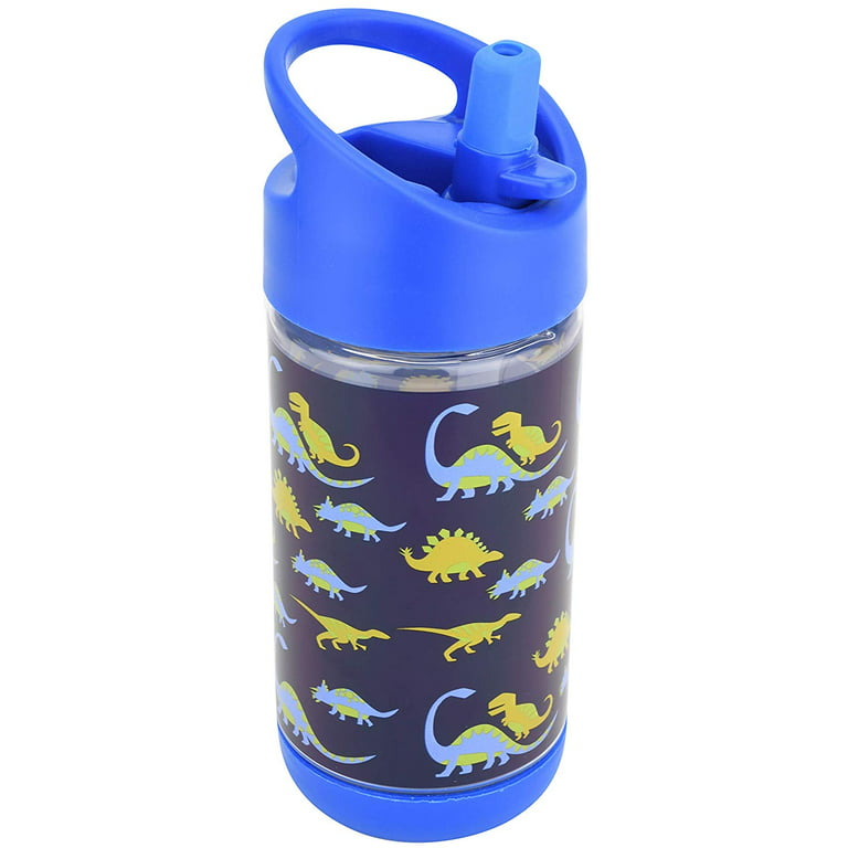 Kids Water Bottle with Straw, Eco-Friendly BPA Free Non Toxic Plastic Bottles (Dinosaur Water bottle)