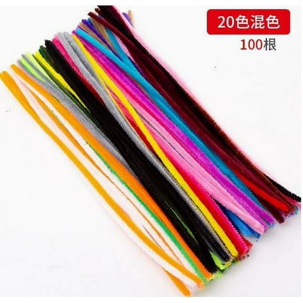 BRIGHTFUFU 400 PCS Cleaners de tuberías Diy Craft Fuzzy Sticks Fuzzy Fuzzy Talls suaves Limpiales de tuberías de chenille Suministros de manualidades 20 colores