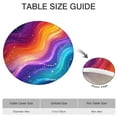 thumbnail image 6 of Rainbow Tie Dye Wave Pattern Round Fitted Tablecloth with Elastic Edge,Dining Table Cover Waterproof,Outdoor Round Tablecloth for Camping,Dining,Indoor and Outdoor, 6 of 7