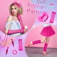 thumbnail image 3 of Loritta 80s Costumes for Women Fancy Outfit Accessories Set with Fishnet Gloves Leg Warmers Tutu Skirts for Theme Party, 3 of 6