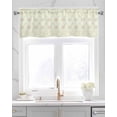 thumbnail image 2 of Botanical Linen Curtain Valance for Bedroom/Bathroom/Kitchen/Office/Living/Dining Room Window,Green Pink Pastoral Country French Floral Rod Pocket Topper Decorative Cafe Drapes Panel 42"x12", 2 of 6