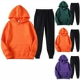 thumbnail image 5 of Sweatsuits Set for Women Mens 2 Piece Joggers Set Long Sleeve Hoodie Sweatshirt Matching Sweatpants with Pockets, 5 of 5