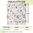 thumbnail image 2 of White Christmas Bird and Pine Pattern Square Fitted Tablecloth with Elastic Edge,Square Table Cover,Washable Elastic Table Cover for Home Kitchen Party Decor 36"x36", 2 of 6