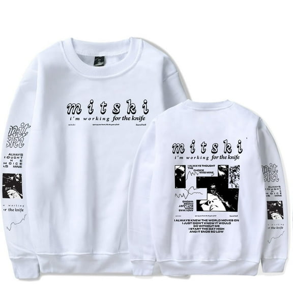 Mitski Working For The Knife Music-themed Long Sleeve Fashionable Round Neck Casual Sweatshirt