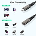 thumbnail image 7 of AUBEAMTO USB C Extension Cable [6.ft, 2Pack], USB Type-C Male to Female Cord, [USB3.1 Gen2/10Gbps] Sync Transfer USB C Extender 100W Fast Charging UHD 4K Video for MacBook,Laptop,Tablet, Phone, 7 of 7