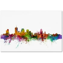 Trademark Fine Art "Quebec Canada Skyline" Canvas Art by Michael Tompsett