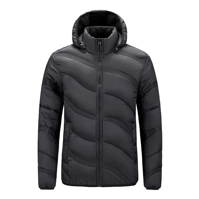 OJinShaWanO Fall Jackets Men's 2025 Fall and Winter Hig H Qu Ality Cott on Clothing Casual Ribs Cott on Jacket Hooded Models