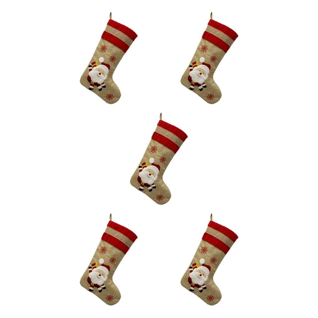 Wosthever Calcetín de Navidad Regalos de pared Bolsa Dulces Almacenamiento Calcetín Hotel Café Fiesta Festival Decoración Colgantes para Type2 NO2