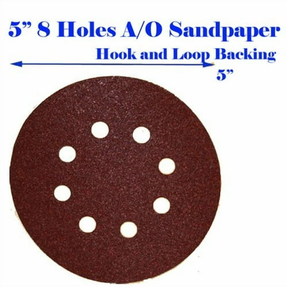 MTP ® 5" 8 Hole (pack of 30) Grit Sandpaper Sand Disc Paper Random Orbit Hook and Loop Sander Sanding paper Sheet for Dewalt, Bosch Makita