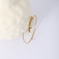 thumbnail image 5 of Vakki Stainless Steel Custom Name Cuff Bracelet Bangle Personalized Pearl Name Bracelet 18K Gold Plated Name Cuff Bangle Customized Jewelry Gifts for Women, 5 of 5