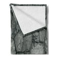 thumbnail image 2 of Grey Soft Flannel Fleece Throw Blanket, Stone Wall Texture Image Rough Rusty Blocks Obsolete Structure Antique Grunge Weathered, Cozy Plush for Indoor and Outdoor Use, 70" x 90", Grey, by Ambesonne, 2 of 5