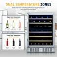 thumbnail image 5 of Newair 24 inch 46 Bottle Wine Cooler Refrigerator, Built-in Dual Zone Wine Fridge in Stainless Steel, 5 of 15