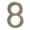 Antique Brass, variant on Solid Cast Brass 5 in. Antique Brass Floating House Number 8