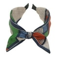 thumbnail image 4 of Unique Bargains 1 Pc Wide Tie Bow Geometric Headbands for Women Green, 4 of 6