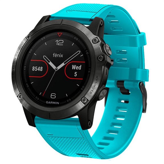 Watch Band, Garmin Fenix 5/5 Plus Release Replacement Silicone Bracelet Wrist Band Strap (Green)