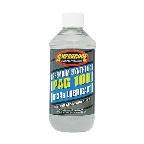 Supercool A/C Compressor PAG Lubricant, 8 oz, Bottle, Yellow P100-8