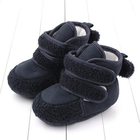 

Cathalem Spearmint Baby Shoes Baby Girls And Boys Warm Shoes Soft Booties Comfortable Boots Toddler Noisy Shoes for Kids Blue 0 Months