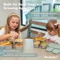 thumbnail image 5 of WeeSprout Stainless Steel Lunch Box Set - 750mL & 230mL Nested Bento Boxes, Matte Green, 5 of 8