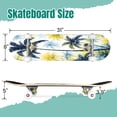 thumbnail image 2 of 31'' Complete Skateboard 7 Layer Canadian Maple Double Kick Deck Skateboards palm trees Stylish summer Drawing by hand Bright Skate Board for Beginner Adult Gifts, 2 of 5