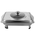 thumbnail image 1 of Support de Buffet en Acier Inoxydable Plateau Plat Rectangulaire avec Couvercle, 1 of 8