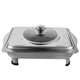 thumbnail image 1 of BRIGHTFUFU Soporte de alimentos buffet Alimentos de acero inoxidable bandeja bandeja bandeja rectangular con tapa, 1 of 1