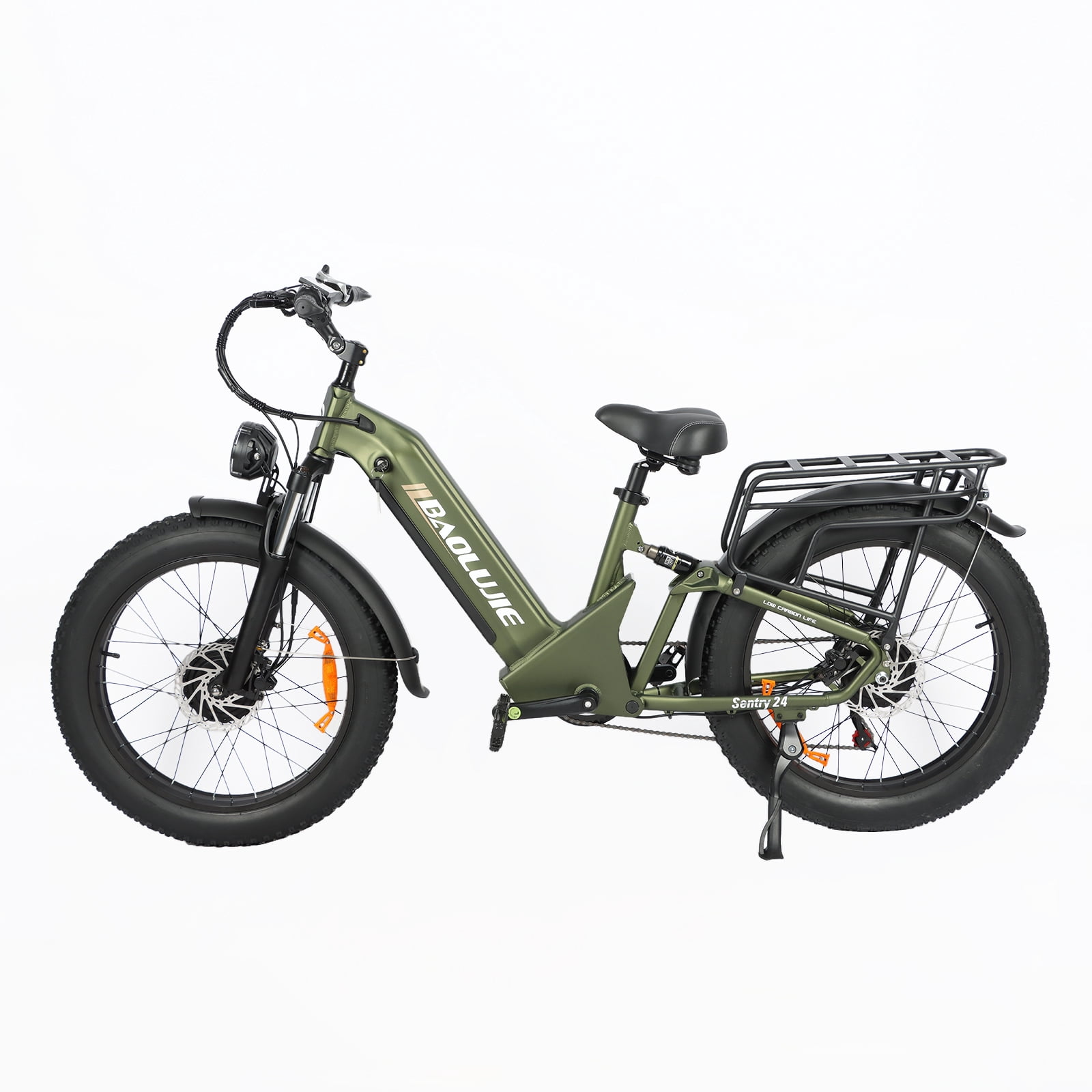 1000W 1000W Adult Dual Motor Mountain Bike, 48V20Ah Battery, 32 mph Electric Bike, 24 Inch Fat Tire Electric Bike, 7 Speed Hydraulic Disc Brake Electric Bike UL2849